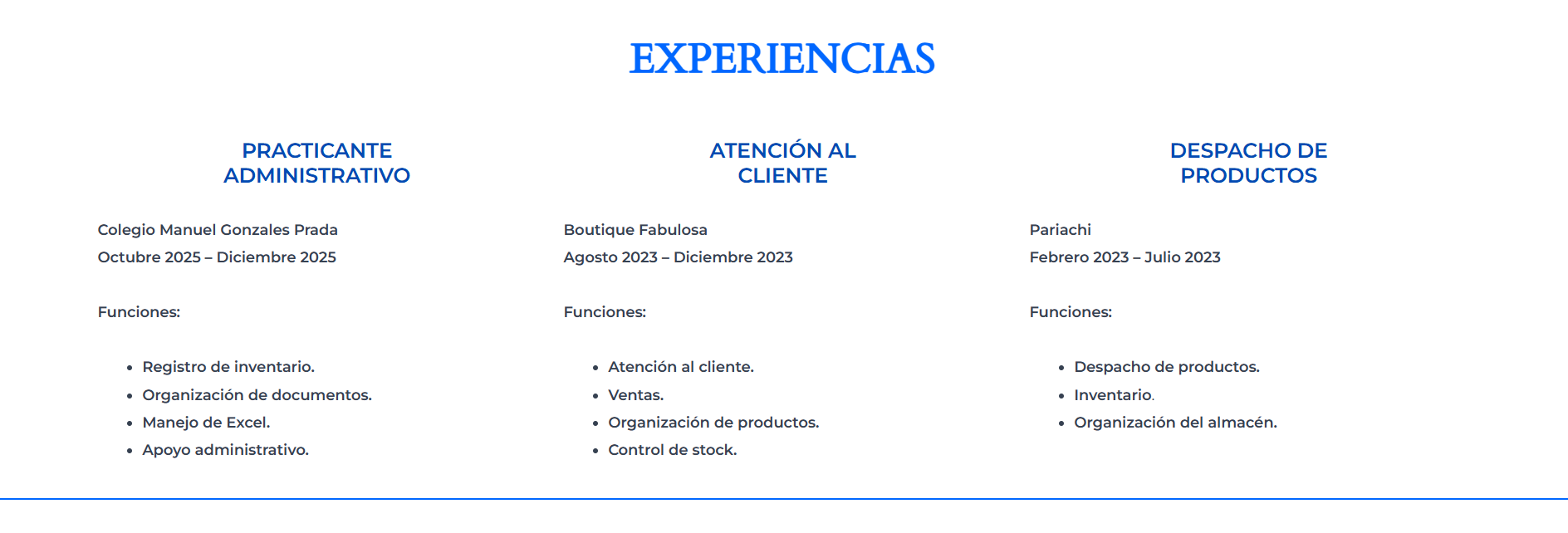 Experiencias